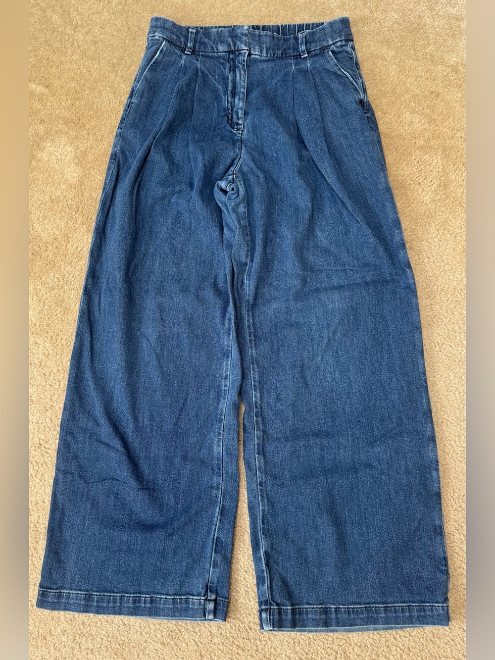 American Eagle Outfitters Sz 2 Wide-Leg High Rise Jeans in Blue